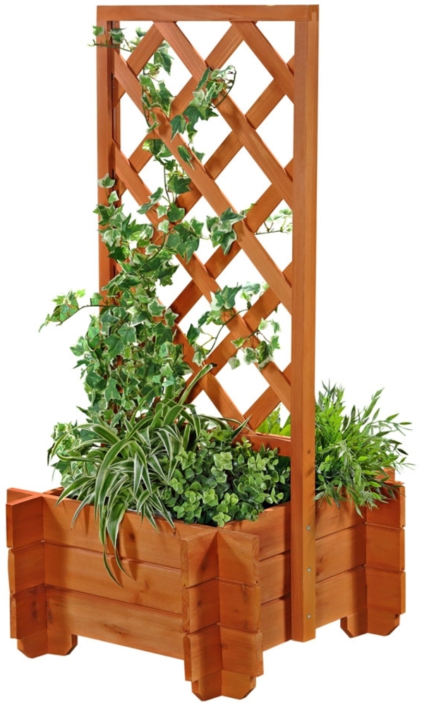 Rosenbogen Pflanzkübel Pergola Spalier Rankhilfe Blumenkübel Torbogen Holz Bild 1