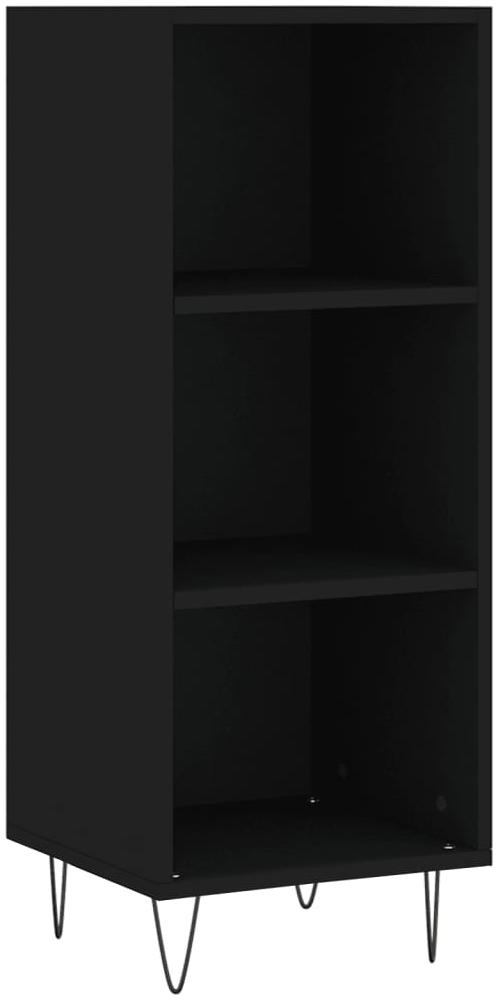 vidaXL Sideboard Schwarz 34,5x32,5x90 cm Holzwerkstoff 828725 Bild 1