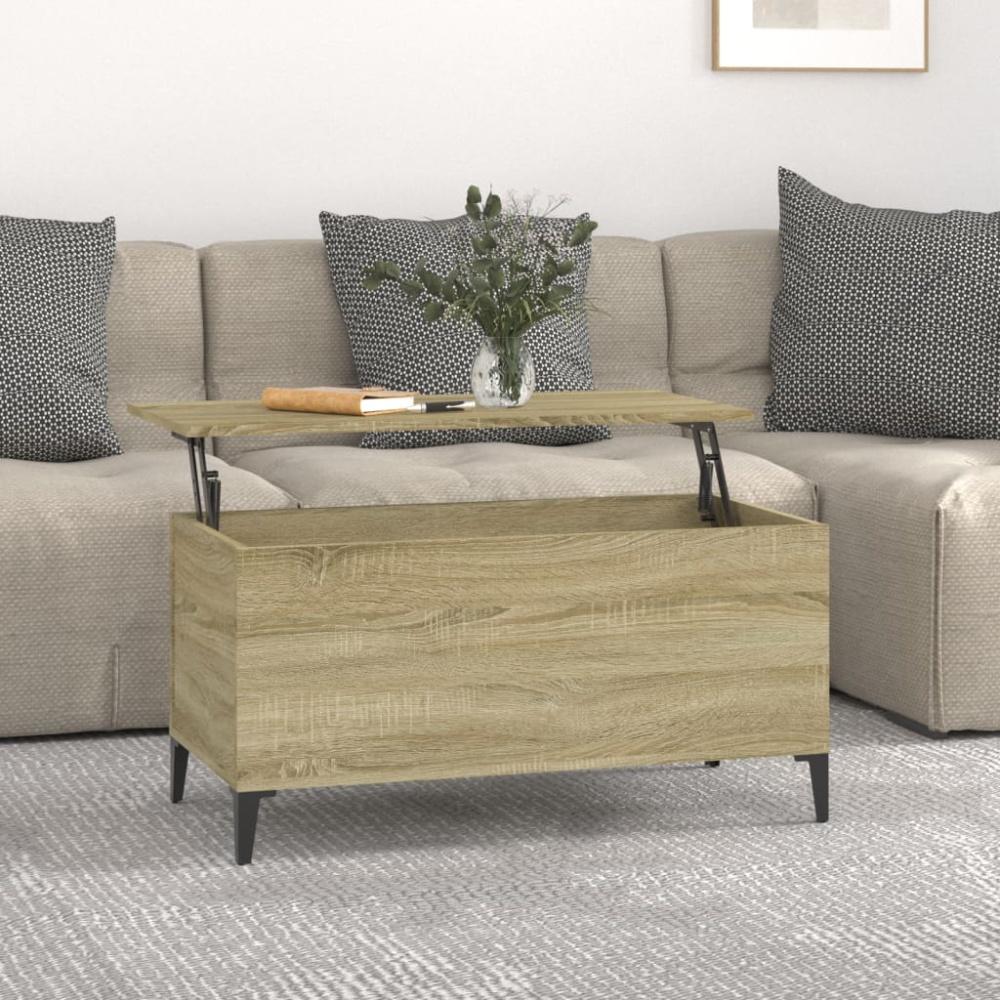 vidaXL Couchtisch Sonoma-Eiche 90x44,5x45 cm Holzwerkstoff 819591 Bild 1