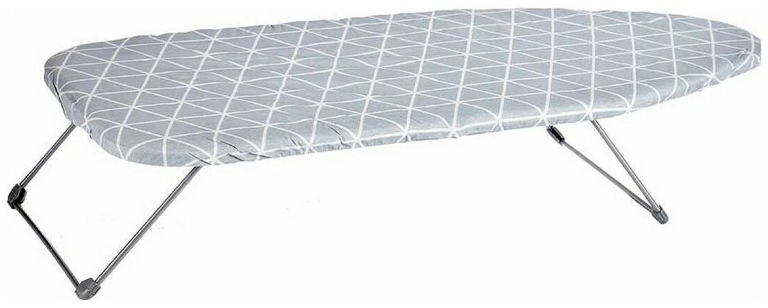 Bügelbrett Grau Zick-Zack Metall (30,5 x 14 x 74 cm) Bild 1