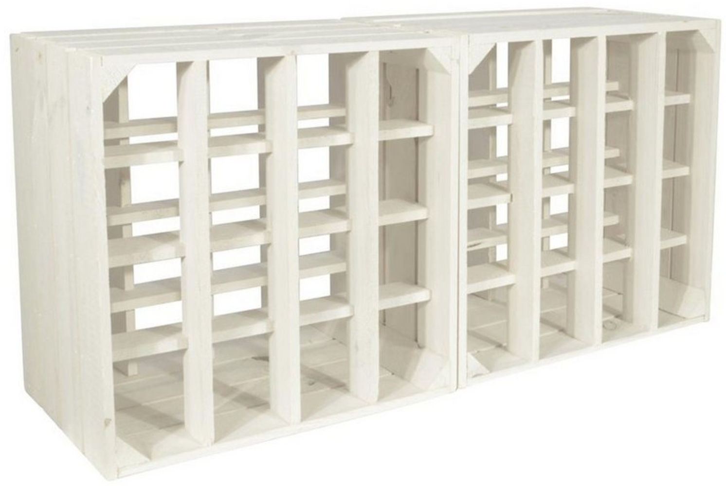 CHICCIE Weinregal Wino Flaschenregal aus Holz Weiß + Regal, 2-tlg. Bild 1