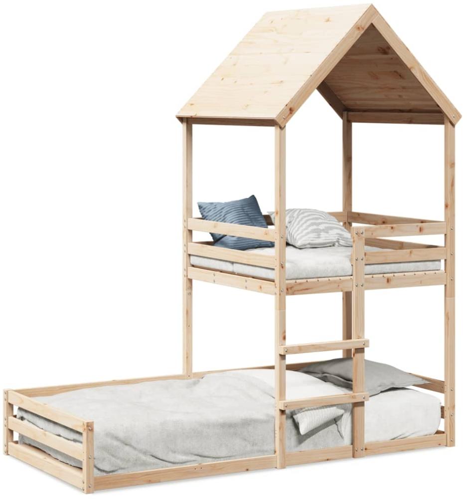 vidaXL Etagenbett ohne Matratze 90x190 cm Massivholz Kiefer 3282396 Bild 1