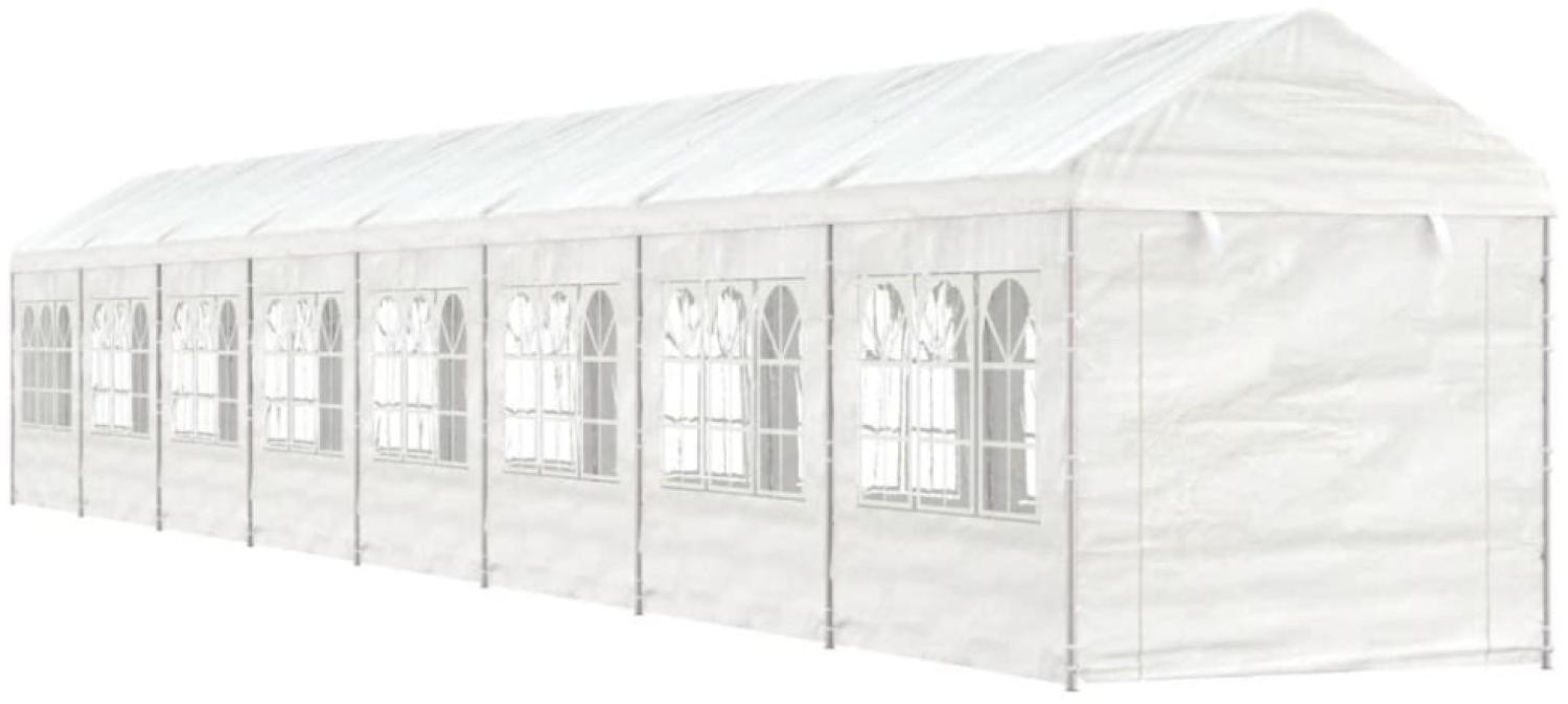 vidaXL Pavillon mit Dach Weiß 17,84x2,28x2,69 m Polyethylen 3155484 Bild 1