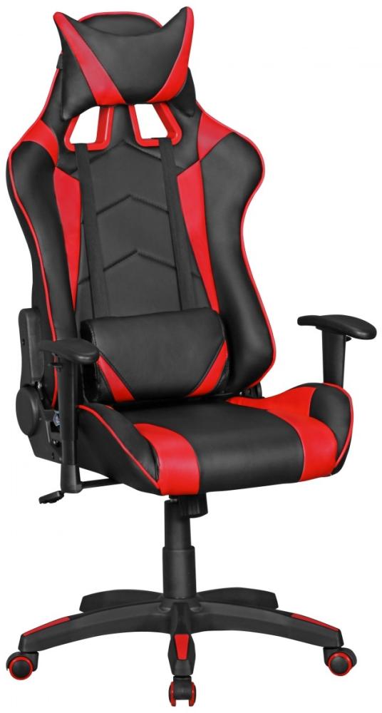 Kadima Design Gamerstuhl Ascona in Racing Design, individuell anpassbar, mit Lendenwirbelkissen. Rosa, 100 x 70 x 140 cm Bild 1