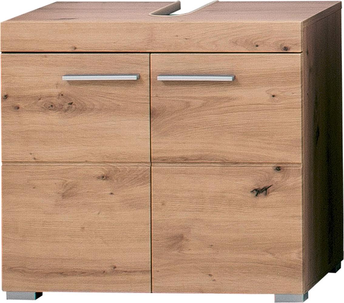 Trendteam 'Amanda' Waschbeckenunterschrank, Hochglanz, 56 x 34 x 60 cm, Asteiche Bild 1