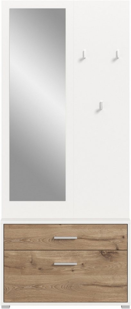 INOSIGN Kompaktgarderobe Morrea, Höhe 190 cm, 1 Schubkästen, 6 Haken, 1 Kleiderstange, 7 Fächer (1-St) schmale Garaderobe, Stauraum, Flur, Diele Bild 1