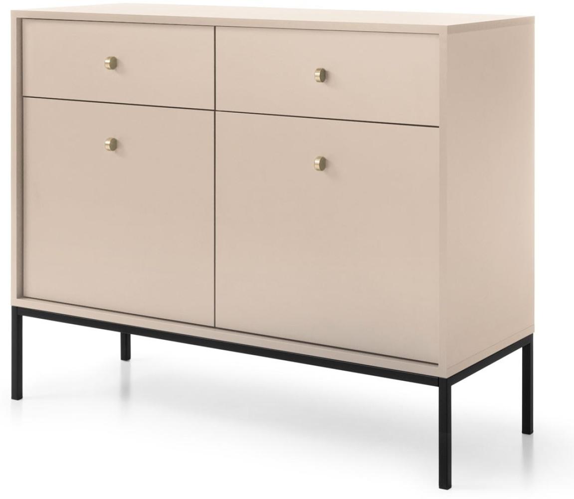 Kommode Mono Sideboard 103,5cm beige 2-türig Bild 1