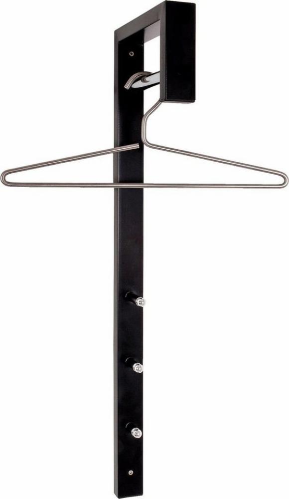 Garderobenleiste Wandgarderobe SPIKE Metall schwarz Bild 1