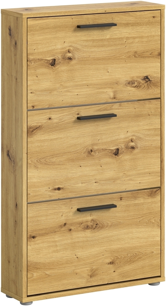 Schuhkipper >See< 3 Klappen, in Eiche Artisan Dekor - 59x103x17cm (BxHxT) Bild 1