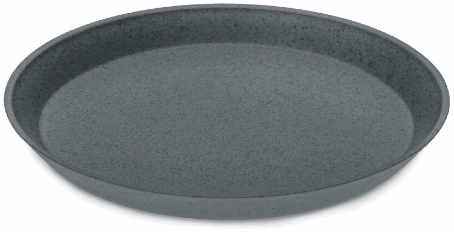 Koziol Kleiner Teller Connect, Speiseteller, Servierteller, Thermoplastischer Kunststoff, Organic Deep Grey, 20,5 cm, 3100673 Bild 1