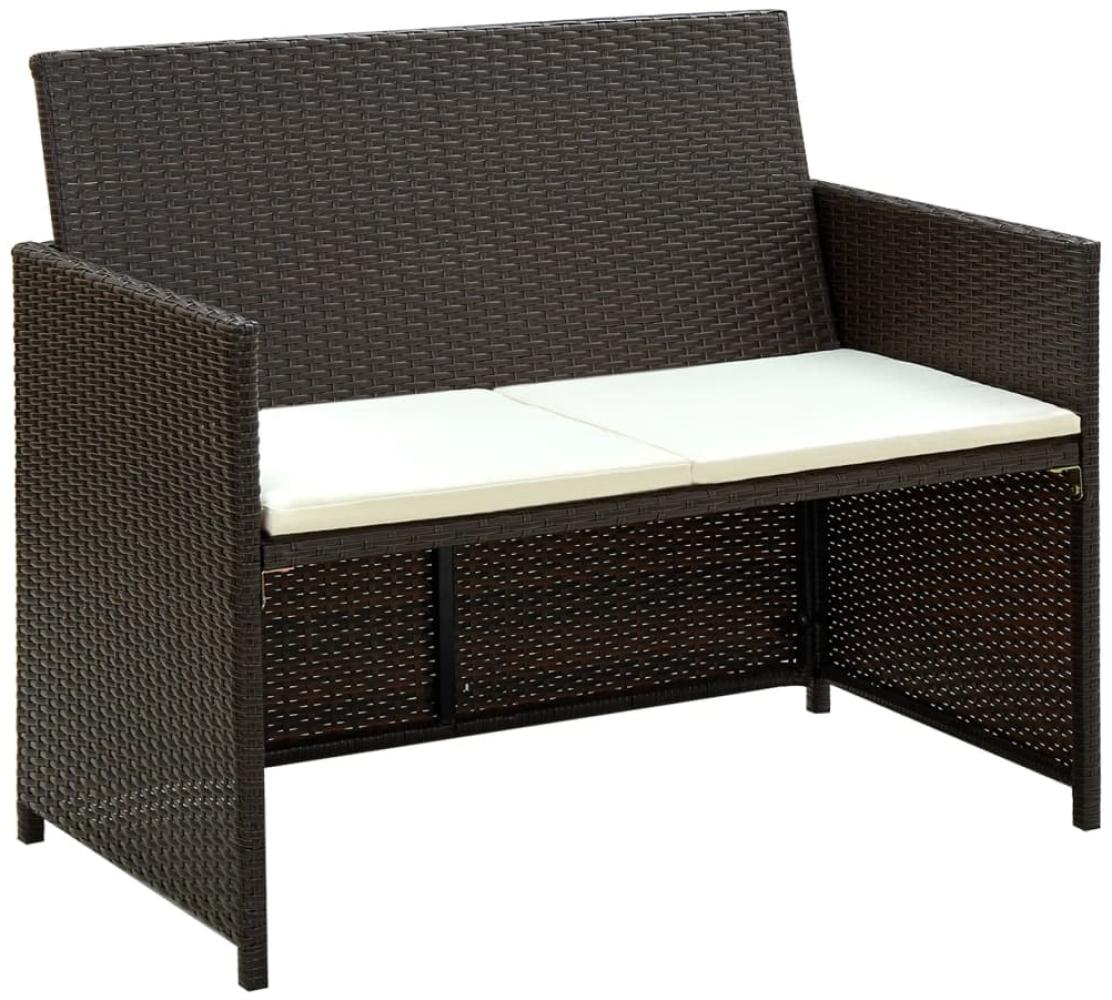 Gartenbank >296227< (BxHxT: 100x85x56 cm) - 100x85x56 (BxHxT) braun Bild 1