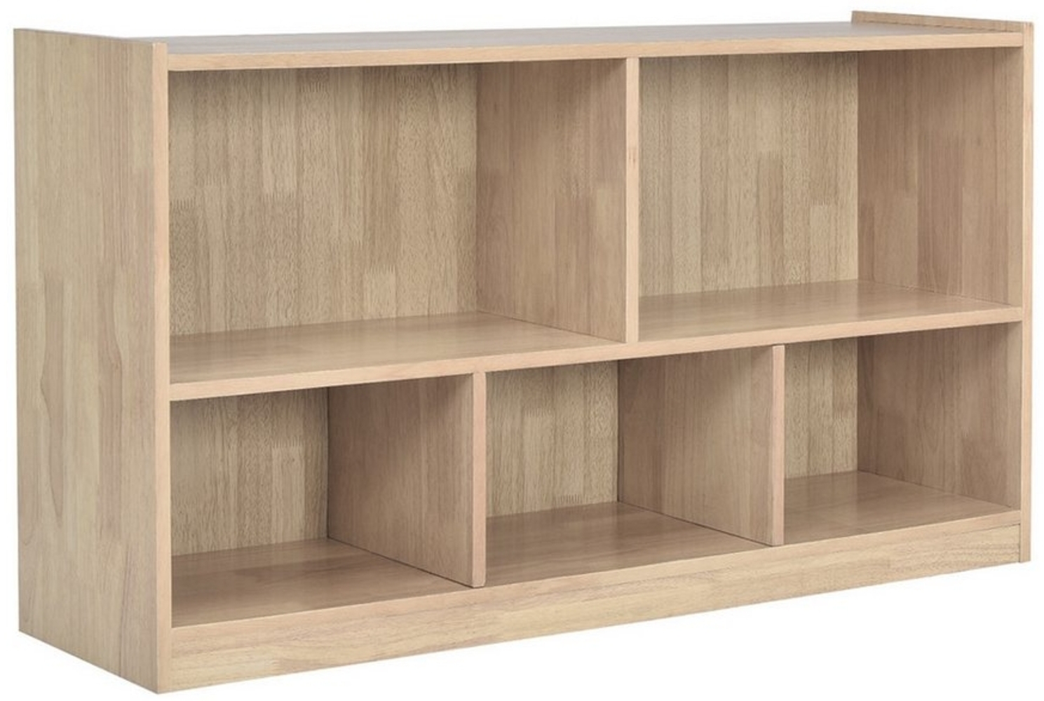 COSTWAY Bücherregal, Spielzeugschrank, 2 große Fächer & 3 kleine Fächer Bild 1