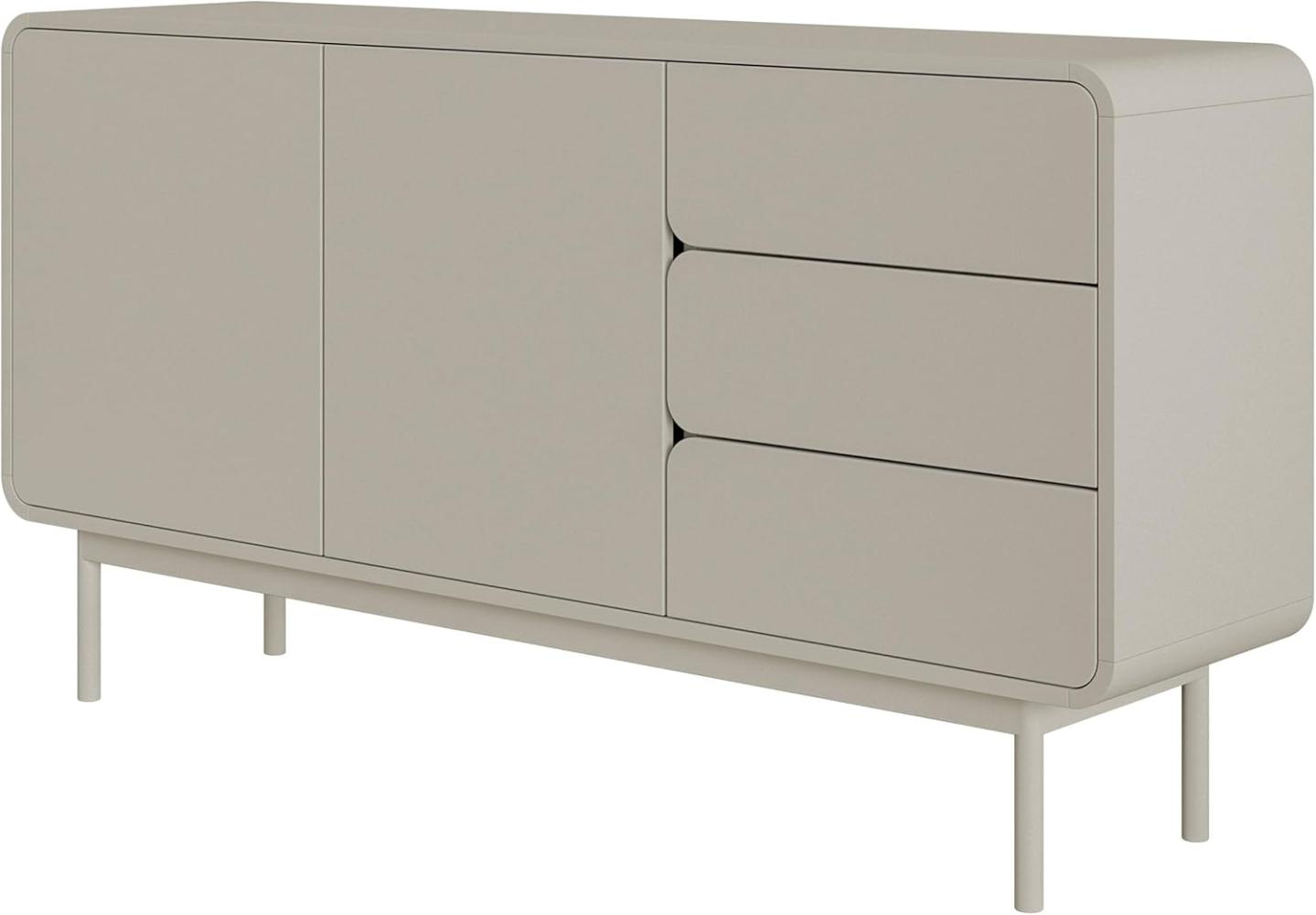 Selsey Oro - Sideboard 2-türig mit 3 Schubladen, Greige, 154 cm Bild 1