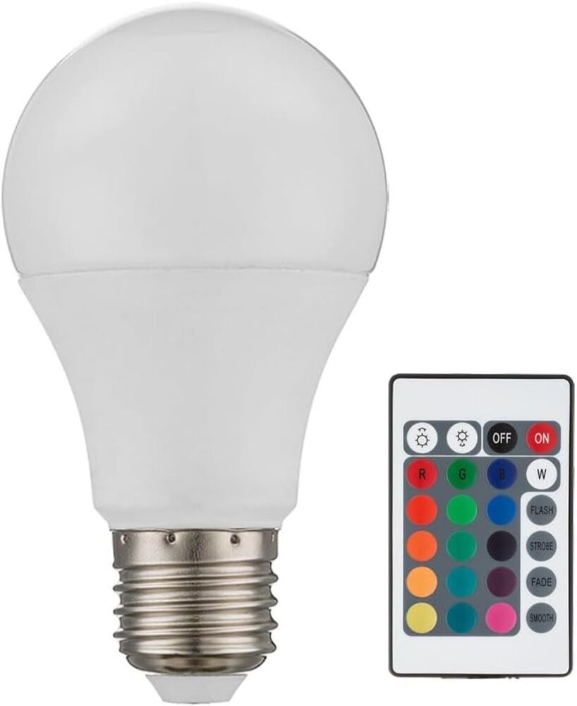 RGB LED Leuchtmittel, 4W, E27, 470lm, dimmbar, weiß, DxH 6x11 cm Bild 1