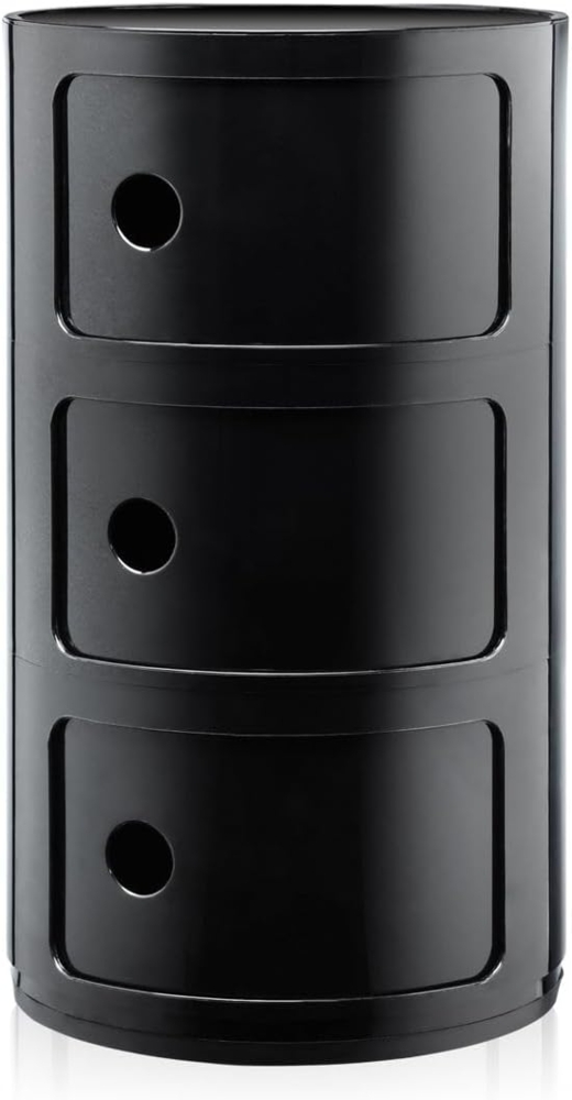 Kartell Componibili, 3 Elements, Schwarz, Runde Basis Bild 1
