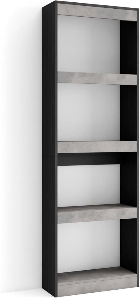 Skraut Home | Bücherregal Bibliothek | Bookshelf, Bookcase | 60x186x25cm | Wohnzimmer, Esszimmer, Büro | Aufbewahrungsregal | Moderner Stil | Zement Bild 1