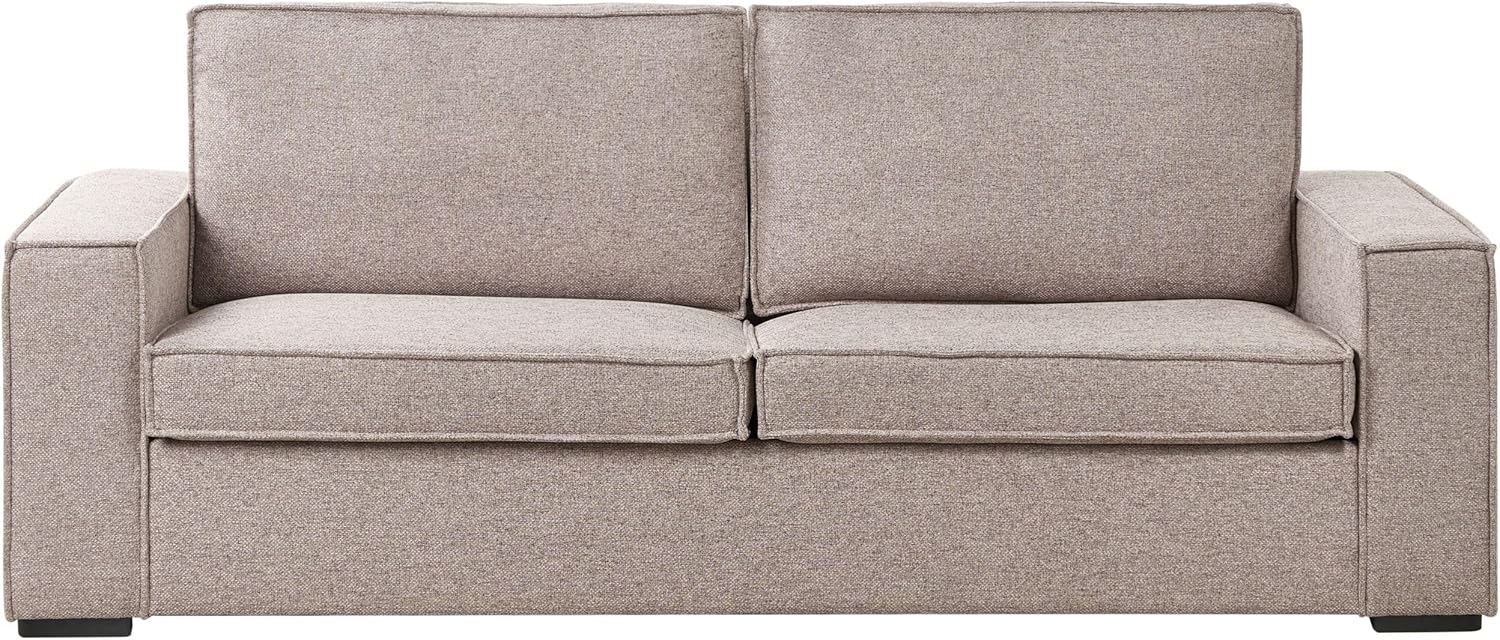 2-Sitzer Schlafsofa Stoff hellbraun VUOKATTI Bild 1