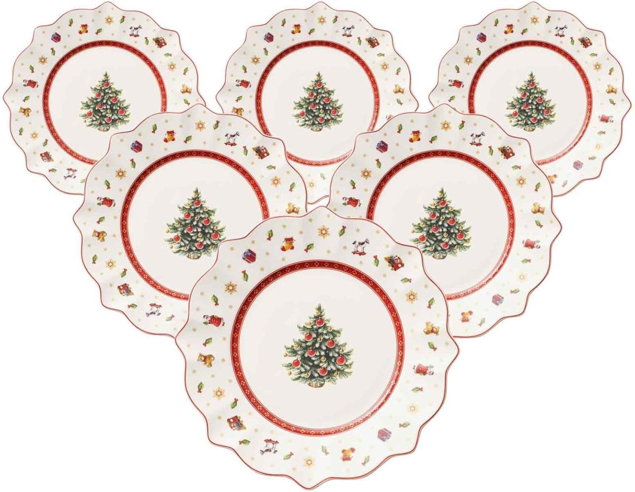 Villeroy & Boch Vorteilset 6 Stück Toy's Delight Frühstücksteller weiß Premium Porcelain rot,bunt 1485852642 Bild 1