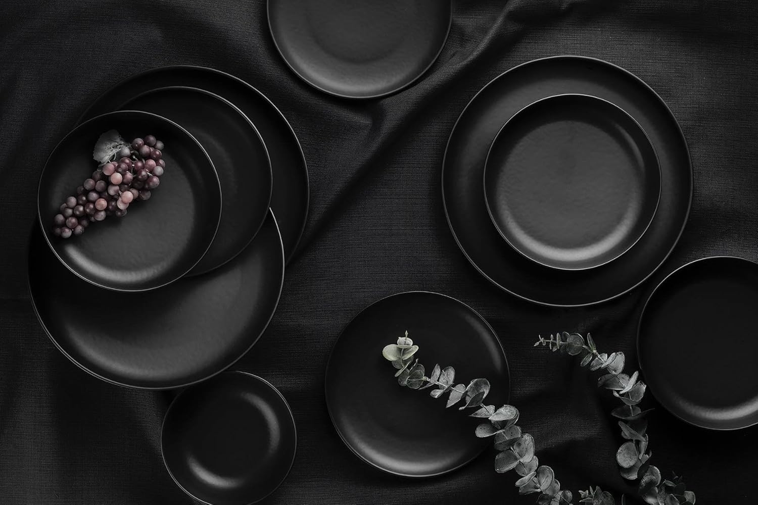 Tafelservice (16-teilig), 'CRT16YS740170', Mattschwarz Bild 1