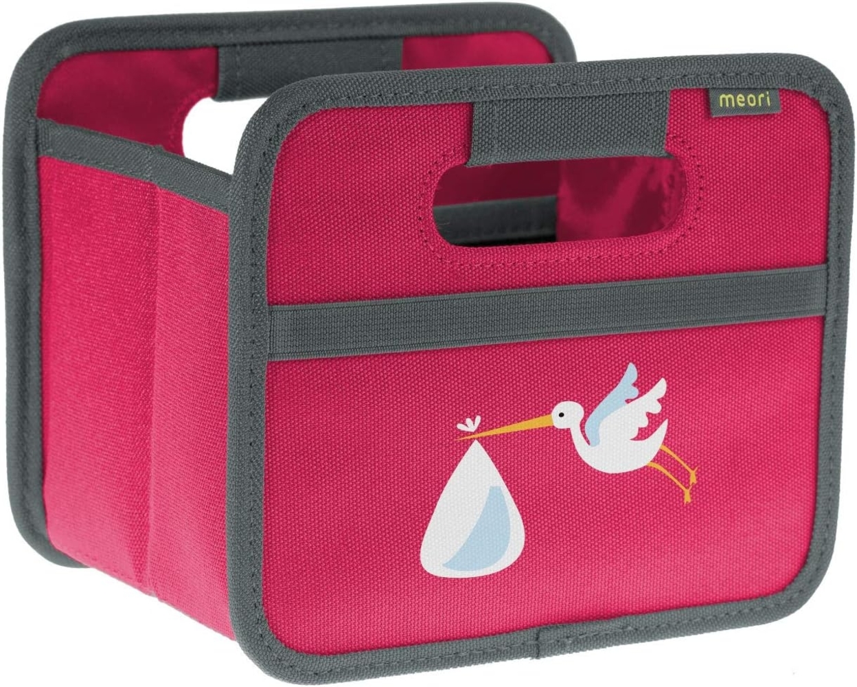 Meori - Faltbox Mini Aufbewahrungsbox Klappbox Pink Storch A100499 Bild 1
