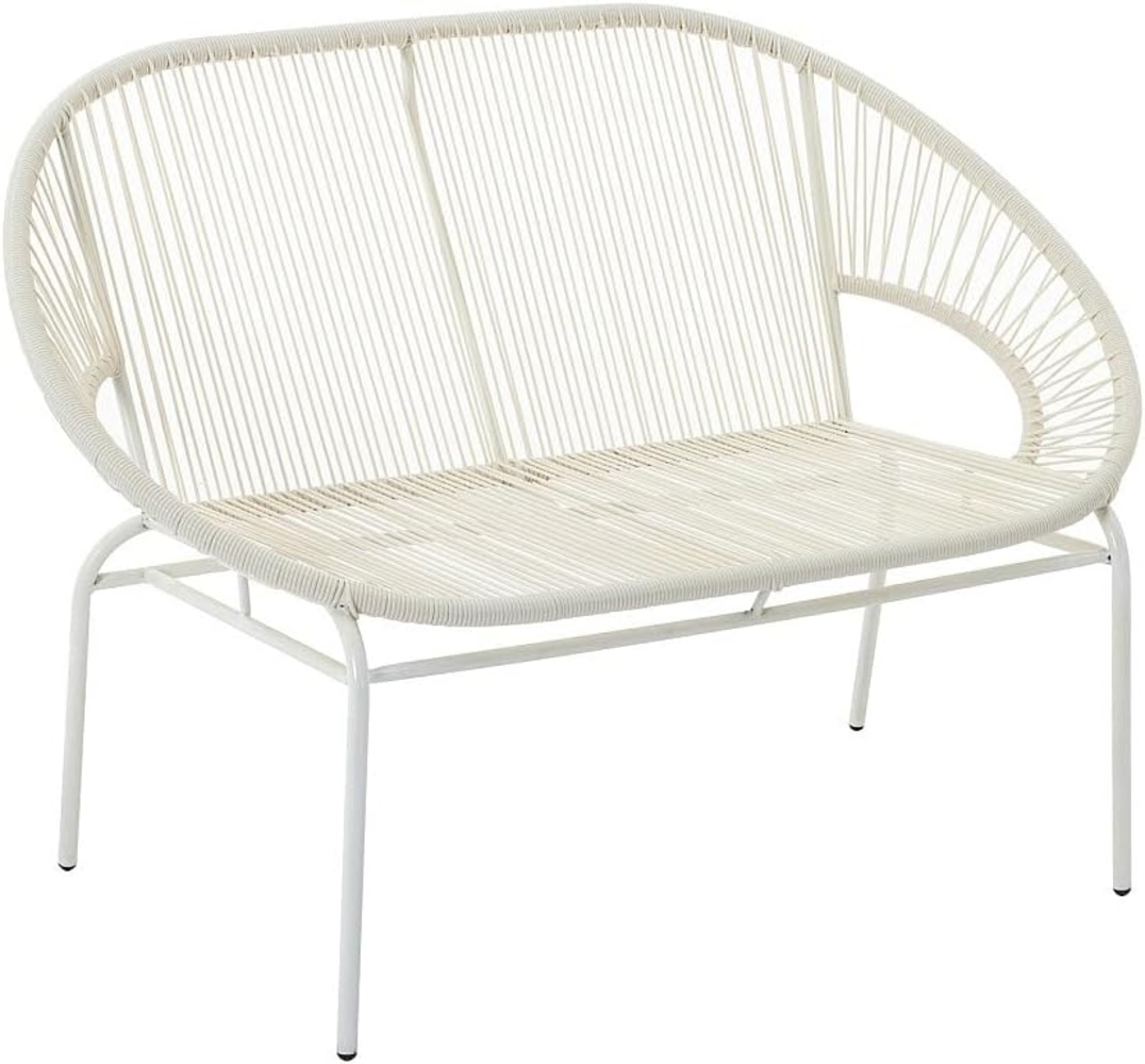 Vente-unique - Gartenbank - Polyrattan - Weiß - ALIOS III von MYLIA Bild 1