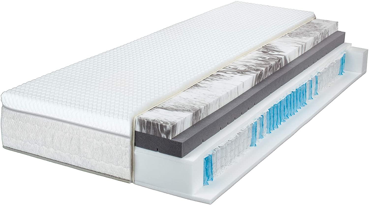 Breckle 'Sinfonia 1000 TFK Gel Turn' 7-Zonen Boxspring-Matratze H2/H3 integrierter Wendetopper 90x200 cm Bild 1