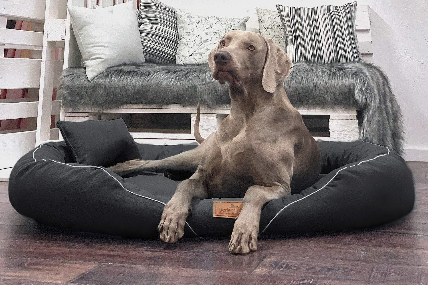 TIFFANY COUTURE Orthopädisches Hundebett - 115x90cm, 40 Anthrazit Bild 1
