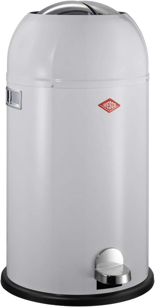 Wesco Mülleimer Kickmaster, Abfallsammler, Tretabfallsammler, Stahlblech, Cool Grey, 33 L, 184631-76 Bild 1