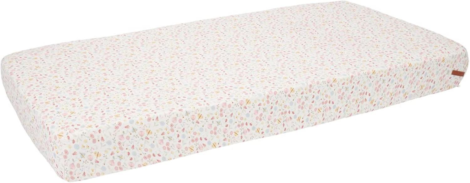Little Dutch Flowers & Butterflies Spannbettlaken, 70x140 / 150 cm, 100% Baumwolle Bild 1
