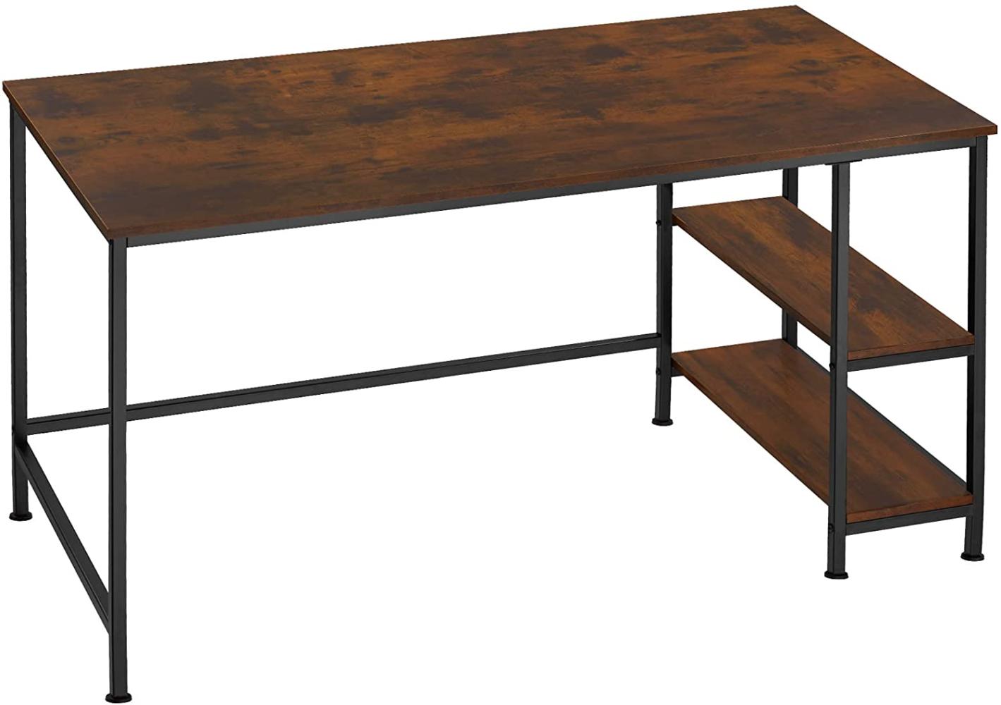 Computer-Schreibtisch Canton 120x60x75,5cm - Industrial dunkelbraun Bild 1