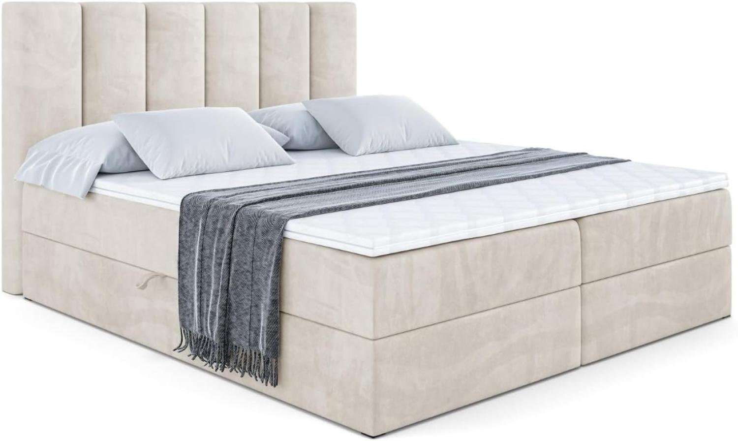 ALTDECOR Boxspringbett BOXI1 (Multipocket-Matratze H4, H3 Matratze Bonellfederung, Topper, Kopfteil) Bild 1