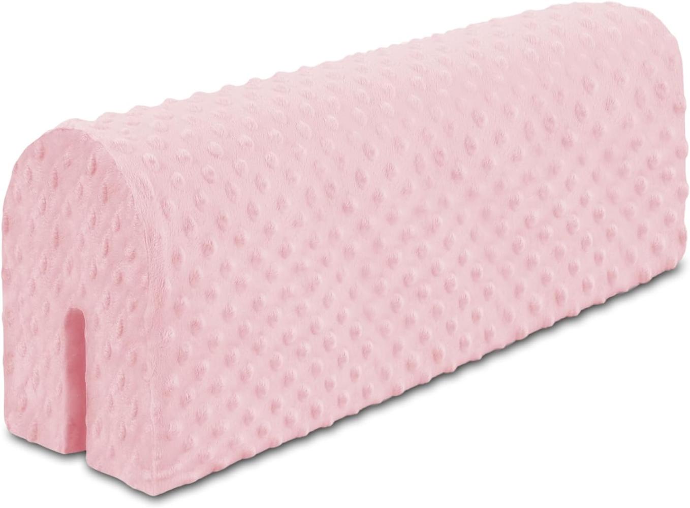 Totsy Baby Bettkantenschutz für Kinderbetten 70 cm - Schutz für Bettrahmen Kantenschutz Kinder Babybett Minky Rosa Bild 1