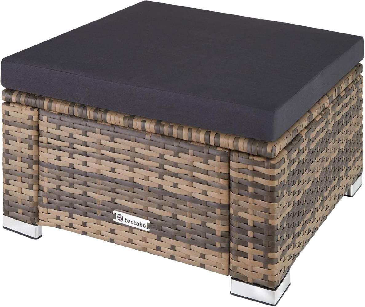 tectake Rattanstuhl Rattan Sitzhocker (Set, 1 St), Robuste Konstruktion Bild 1