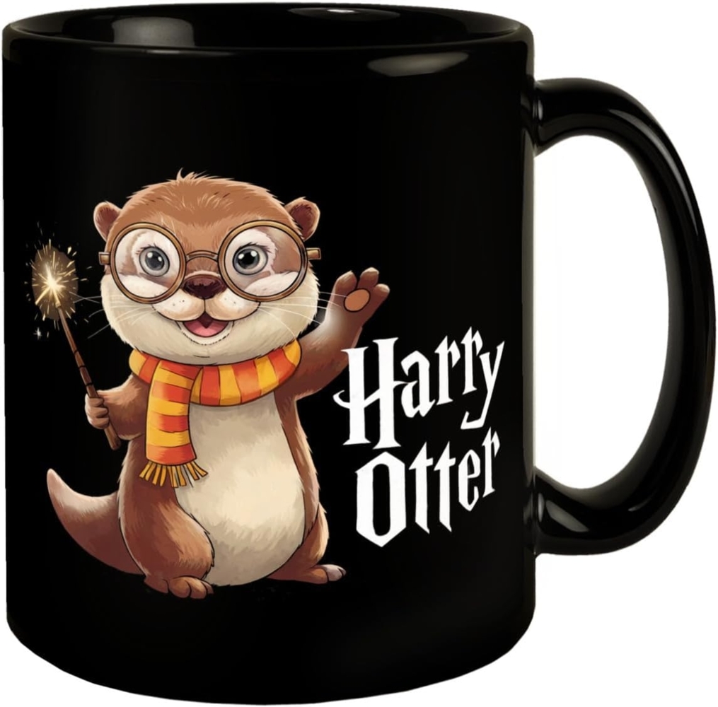 speecheese Tasse Otter mit Zauberstab - Harry Otter Tasse Bild 1