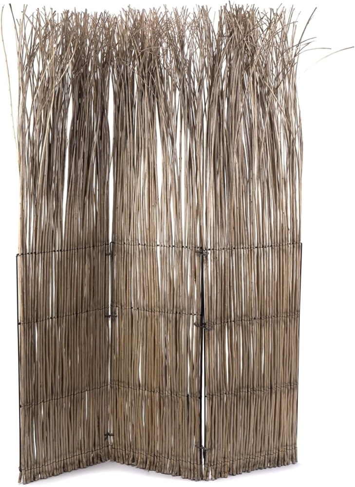 DESIGN DELIGHTS Paravent RAUMTEILER NATURE, grau 160x120cm(LxB) Weide Paravent Trennwand Bild 1