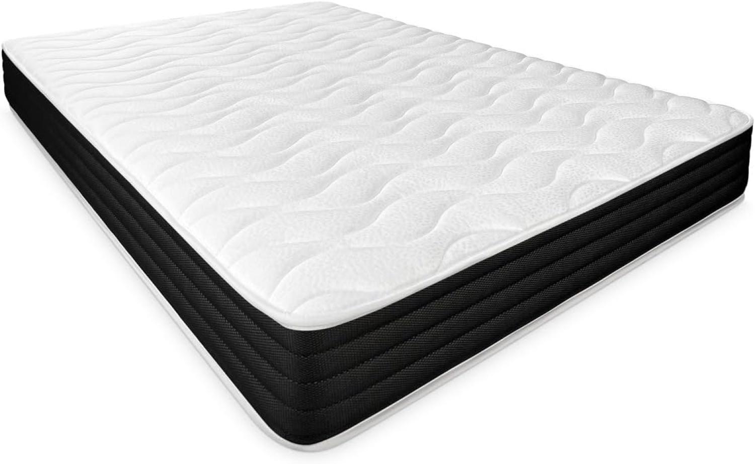 Dreaming Online Viskoelastische Matratze Pocket Visco Reversible (Winter-Sommer-Gesicht) Festigkeit-mittlere bis hohe Härte, Dicke 20 cm, Memory Foam, Weiß/Schwarz, 105x200 Bild 1