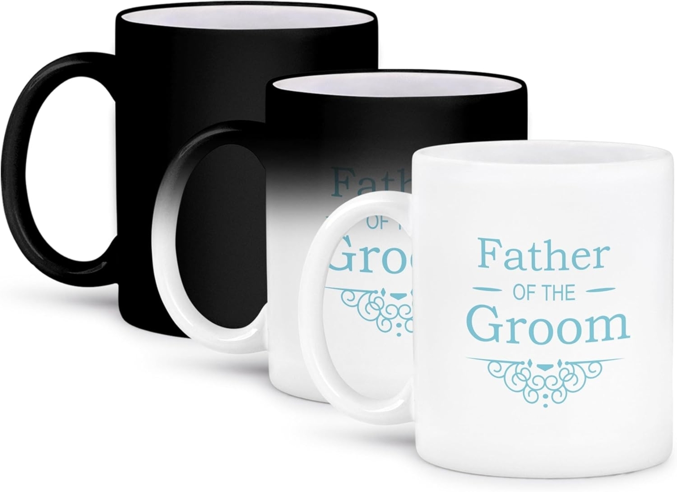 3dRose Father of The Groom Hochzeit Teil passenden Ehe Party Set Classy wirbelt Magic verwandelt 11 Oz Tasse, Keramik, Blau, 10,2 x 7,62 x 9,52 cm Bild 1