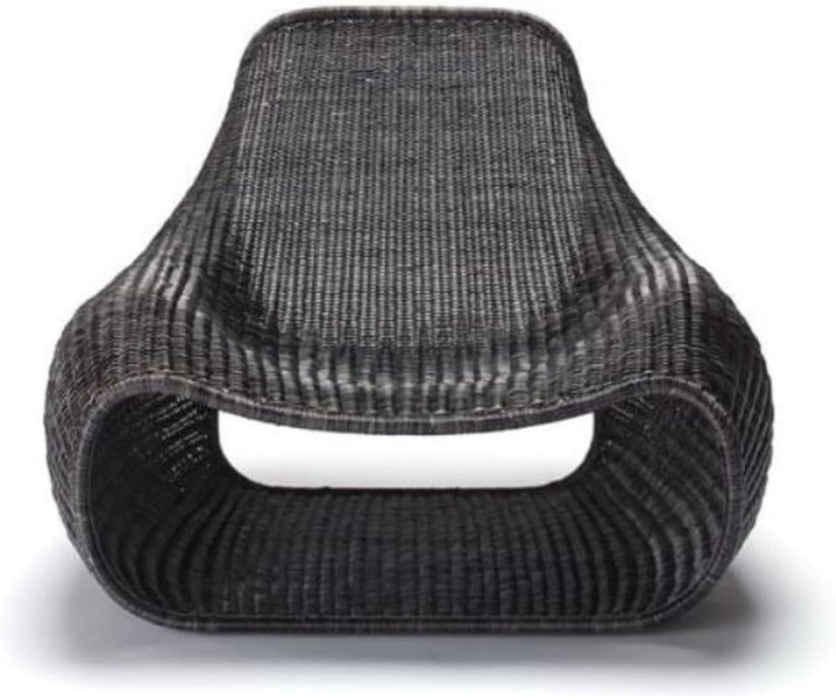 Casa Padrino Luxus Garten Sessel Schwarz 104x89 x H. 85 cm - Rattan Sessel - Rattan Möbel - Garten & Terrassen Möbel - Luxus Qualität - Made in Italy Bild 1