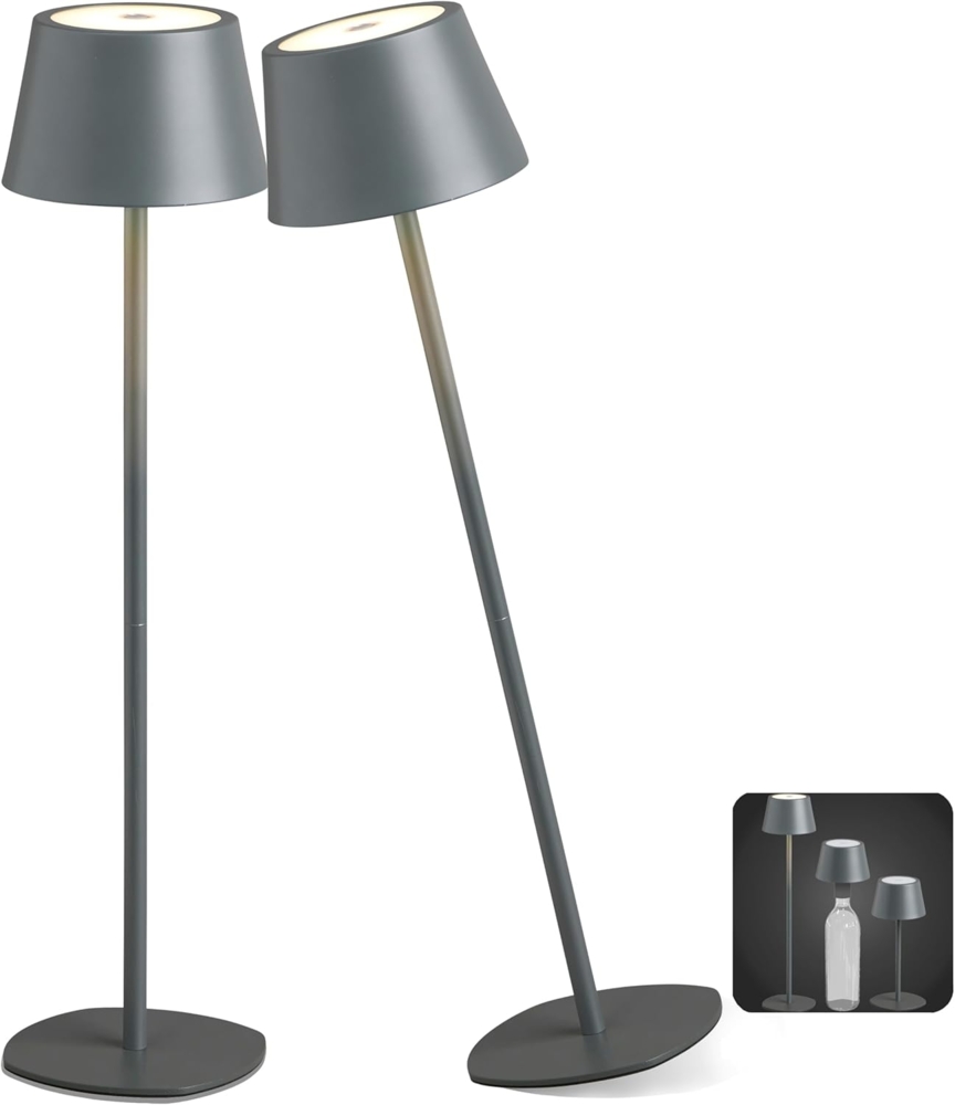 Northpoint LED Tischleuchte LED Akku Tischlampe Flaschenleuchte 3in1 45cm warmweiß Bild 1