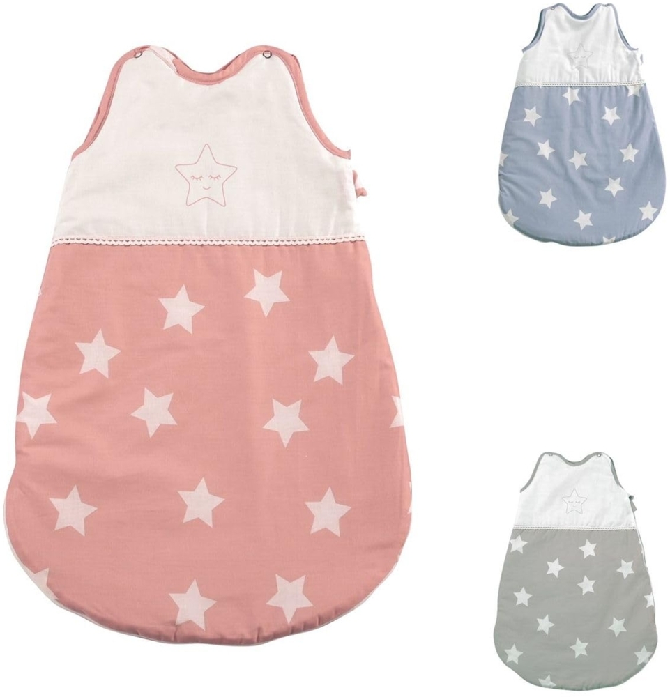 Lorelli Baby Winterschlafsack 0-6 Monate 60cm lang 100% Baumwolle Reißverschluss pink Bild 1