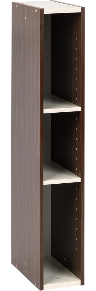 Marke Amazon– Movian, Aufbewahrungsschrank/Bücherregal/Akzentschrank mit 3 Ablagen aus Holz,Modular, Wohnzimmer, Schlafzimmer, Büro – Space Saving Shelf UB – 9015 – Braun & Weiß Bild 1