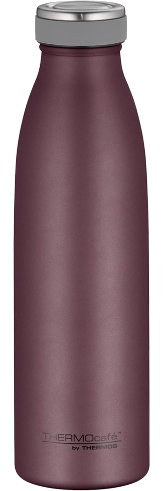 THERMOcafé by THERMOS TC BOTTLE burgundy mat 0,50l, Isolierflasche aus Edelstahl, kohlensäurefest, 12h heiß 24h kalt, Auslaufsicher, für Schule, Unterwegs & Büro Bild 1
