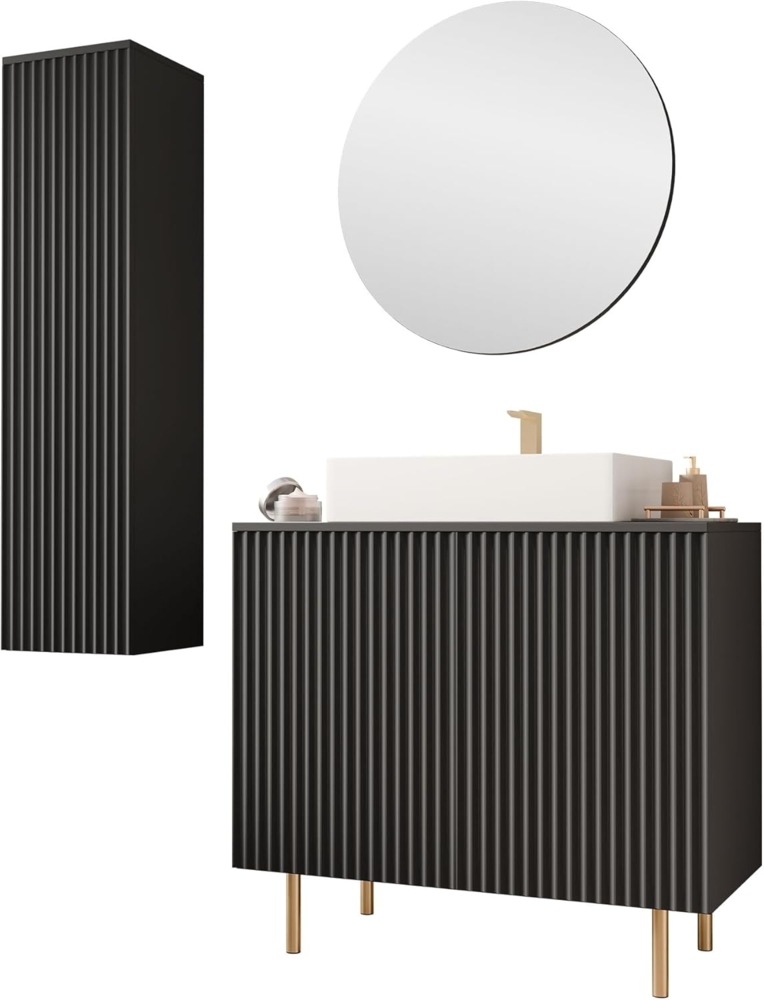Badmöbel-Set Nohes II (Farbe: Schwarz) Bild 1