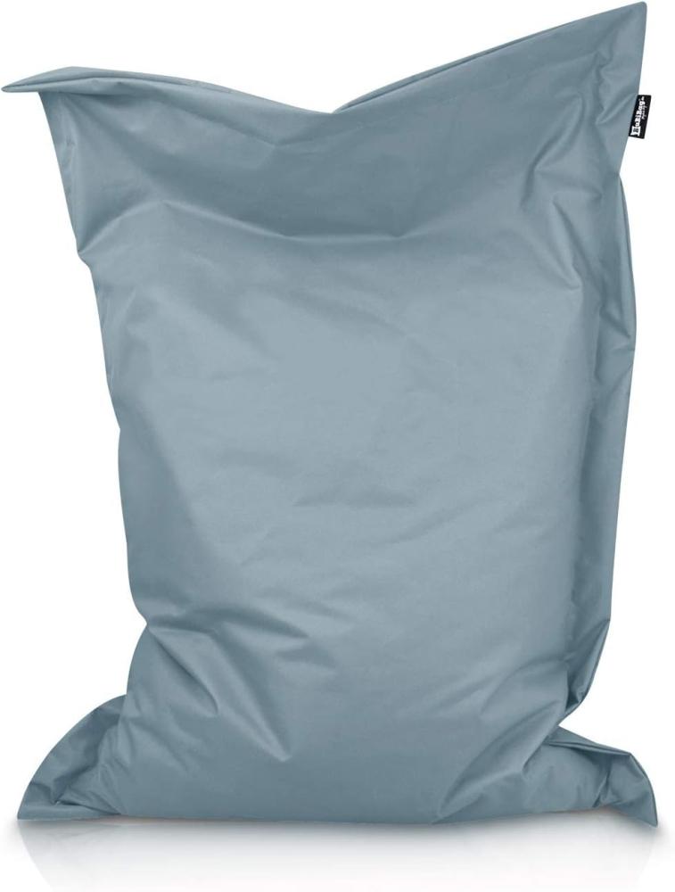 BuBiBag XXL Sitzsack, Outdoor Sitzsäcke für Kinder und Erwachsene, Bodenkissen Beanbag Fatboy wetterfest (Grau 70x70 cm) Bild 1