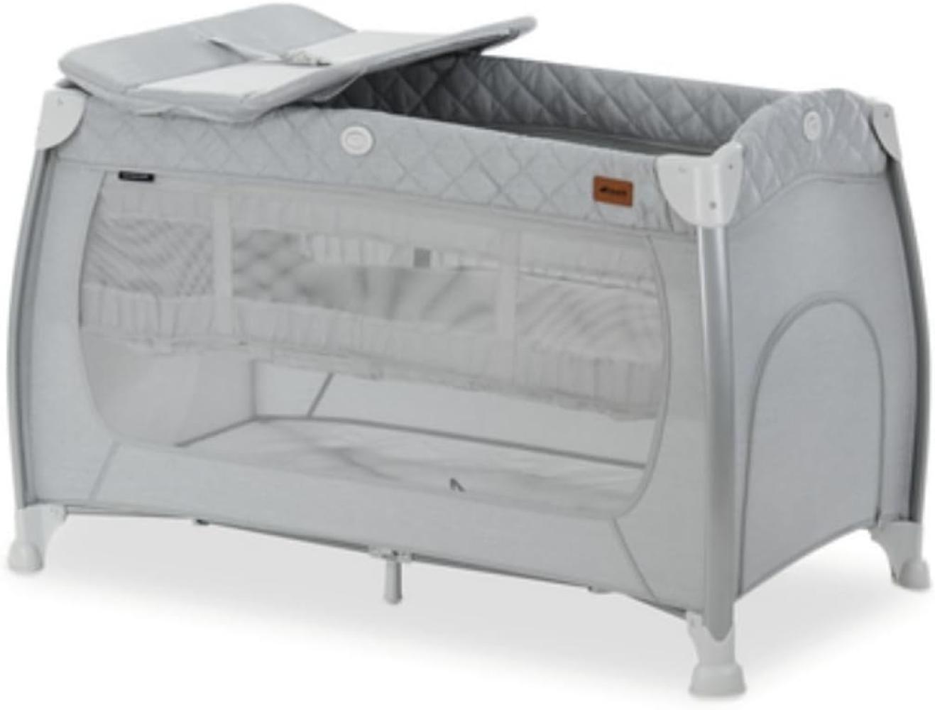 Hauck Select Premium Reisebett mit Aufsatz Play N Relax Center Quilted Grey Bild 1