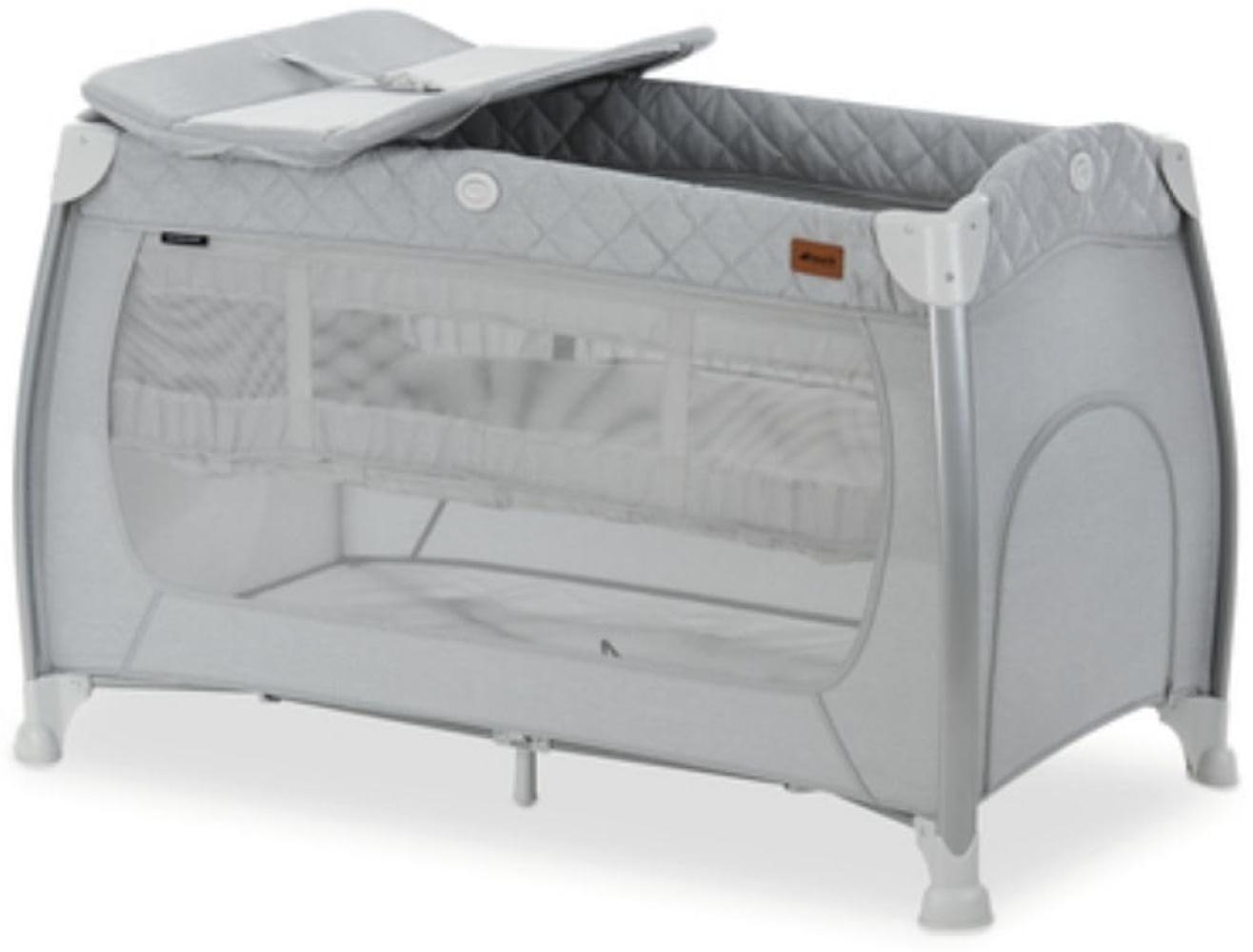 Hauck Select Premium Reisebett mit Aufsatz Play N Relax Center Quilted Grey Bild 1