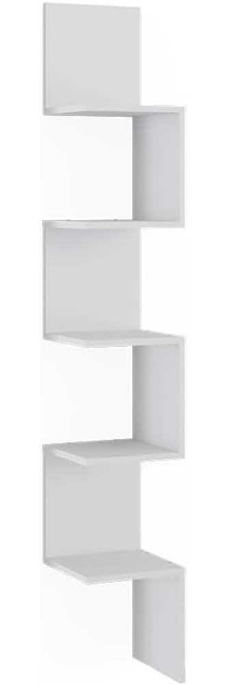 Vicco Eckregal Paolo, Weiß, 28 x 175.4 cm mit 5 Fächern Bild 1