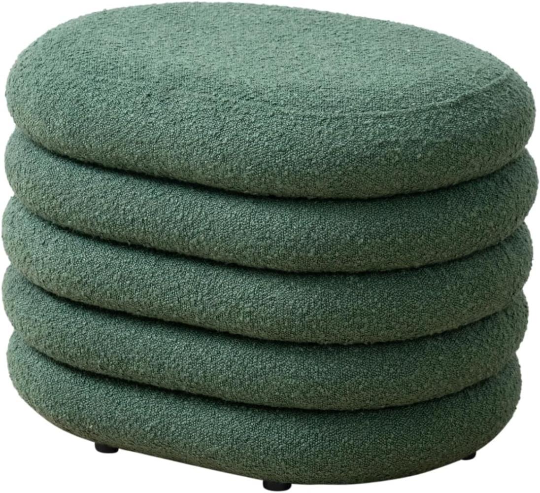 SVITA Sitzhocker BLOSSOM S, Pouf, Sitzbank, mit Stauraumfach, Bouclé-Bezug, bequeme Polsterung Bild 1