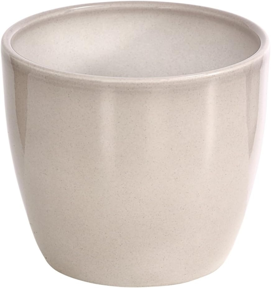 Dehner Übertopf Lina, Ø 22 - 36 cm, Höhe 19 - 29 cm, Keramik, Zeitlos, hochwertig auf jeder Fensterbank, für Pflanzen aller Art Bild 1