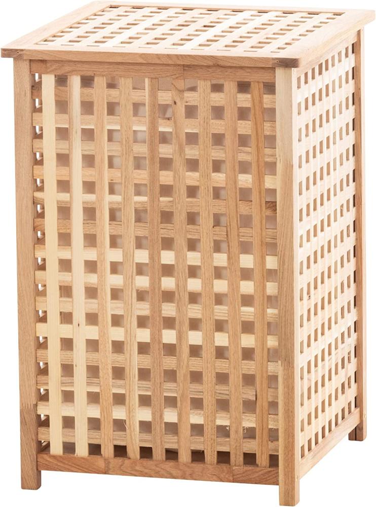 Wäschebox Alwar, Walnussholz, 67 x 46 x 46 cm Bild 1